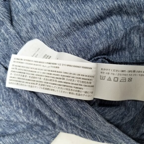 Abercrombie Kids Moose Logo Long Sleeve Tee 7/8 Blue Heather Casual Preppy - Picture 7 of 10